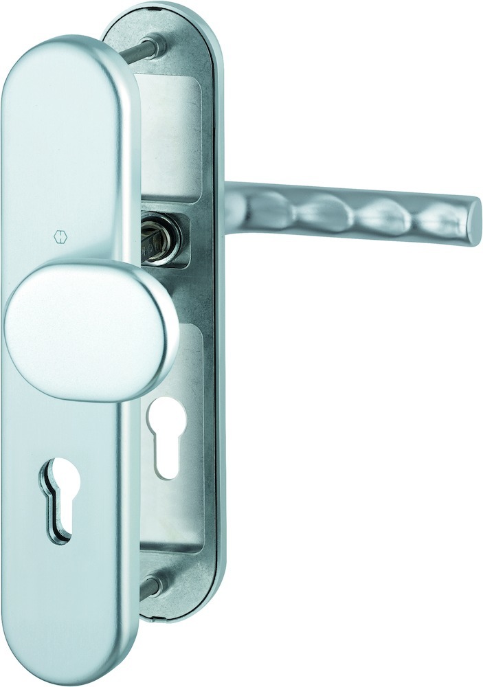 HOPPE FH-Schutz-Wechselgarnitur mit Langschild Hamburg FS-86G/3331/3310/1700, Aluminium