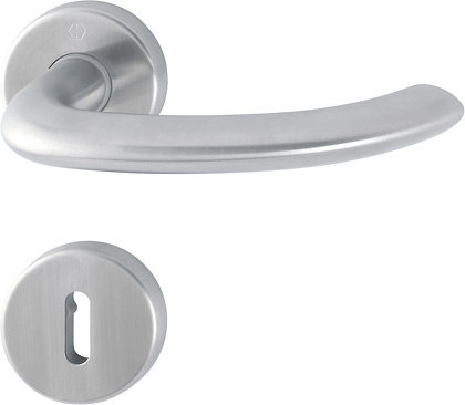 HOPPE Drückergarnitur Marseille mit Rosetten E1138Z/42KV/42KVS, Edelstahl