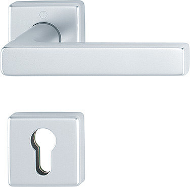 HOPPE FH Drückergarnitur Dallas mit Rosetten FS-1643/52/52S, Aluminium