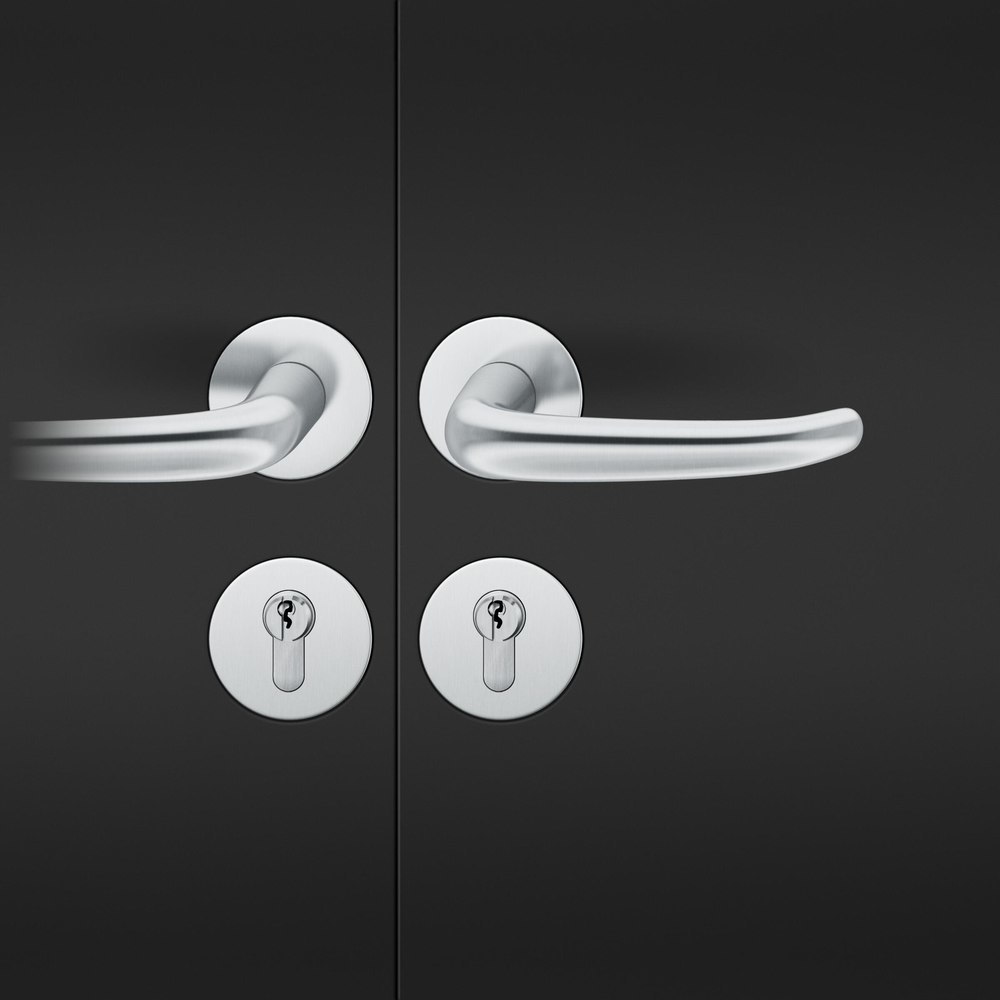 FSB Drückergarnitur mit Rosetten 72 1023, rund, flächenb., VK 8, AGL3, Edelstahl