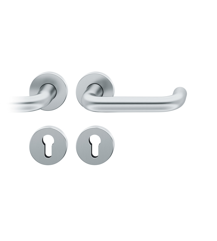 FSB FH-Drückergarnitur mit Rosetten 79 1070, rund, VK 9 mm, Edelstahl