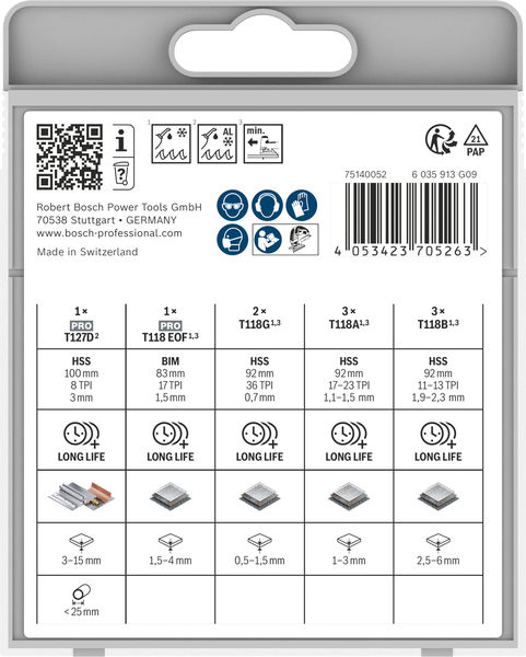 Produktbild Verpackung, Kraftwerkzeuge, Sägeblatt, HSS, BIM, 92 mm