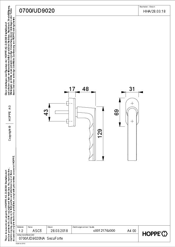 Türknopfer, Türdrücker, Hebel, Beschlag, Metallknauf