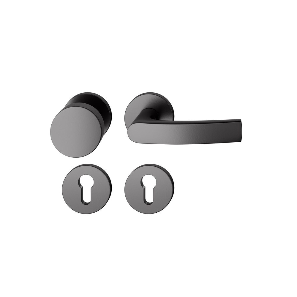 FSB Wechselgarnitur mit Rosetten 12 1015, Knopf 0 829, VK 8,5, rund, Aluminium