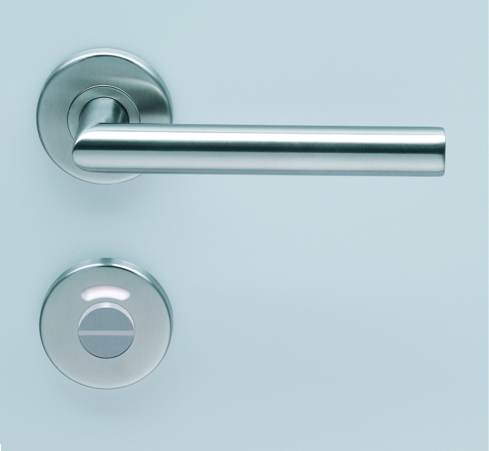 HELO Drückergarnitur mit Rosetten NB.BZG 100.12, rund, VK 8, Edelstahl