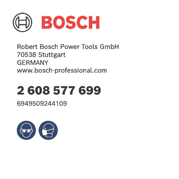 Digitale GPSR-Kennzeichnung, bosch, professionell, werkzeuge, deutschland, logo