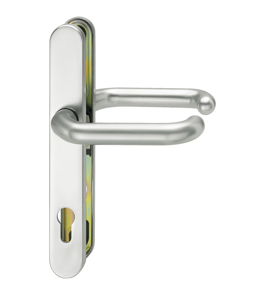 FSB Drückergarnitur mit Langschild 06 7816, E92, oval, Edelstahl