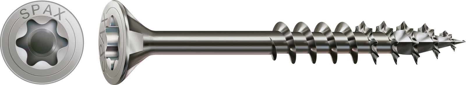 Artikelhauptbild SPAX Universalschraube Edelstahl A2 - Teilgewinde, Senkkopf, T-STAR plus, 4CUT, Rostfrei