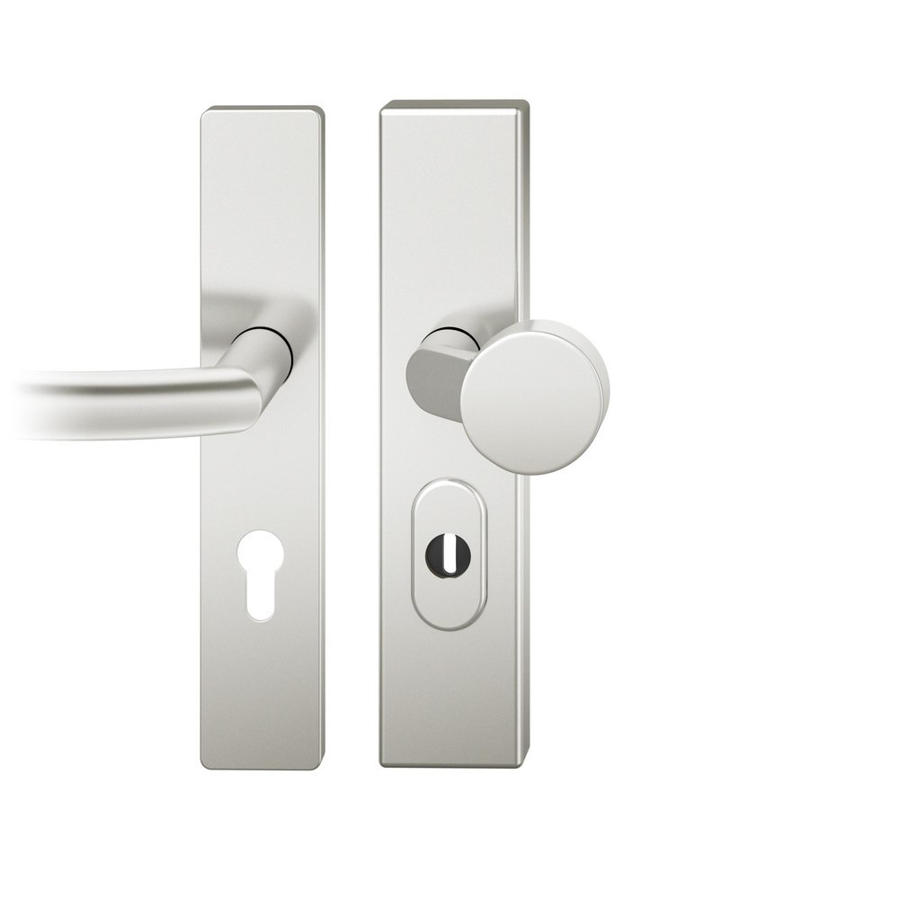 FSB Schutz-Wechselgarnitur mit Langschild 73 7379, eckig, VK 8 mm, 15 mm, Aluminium