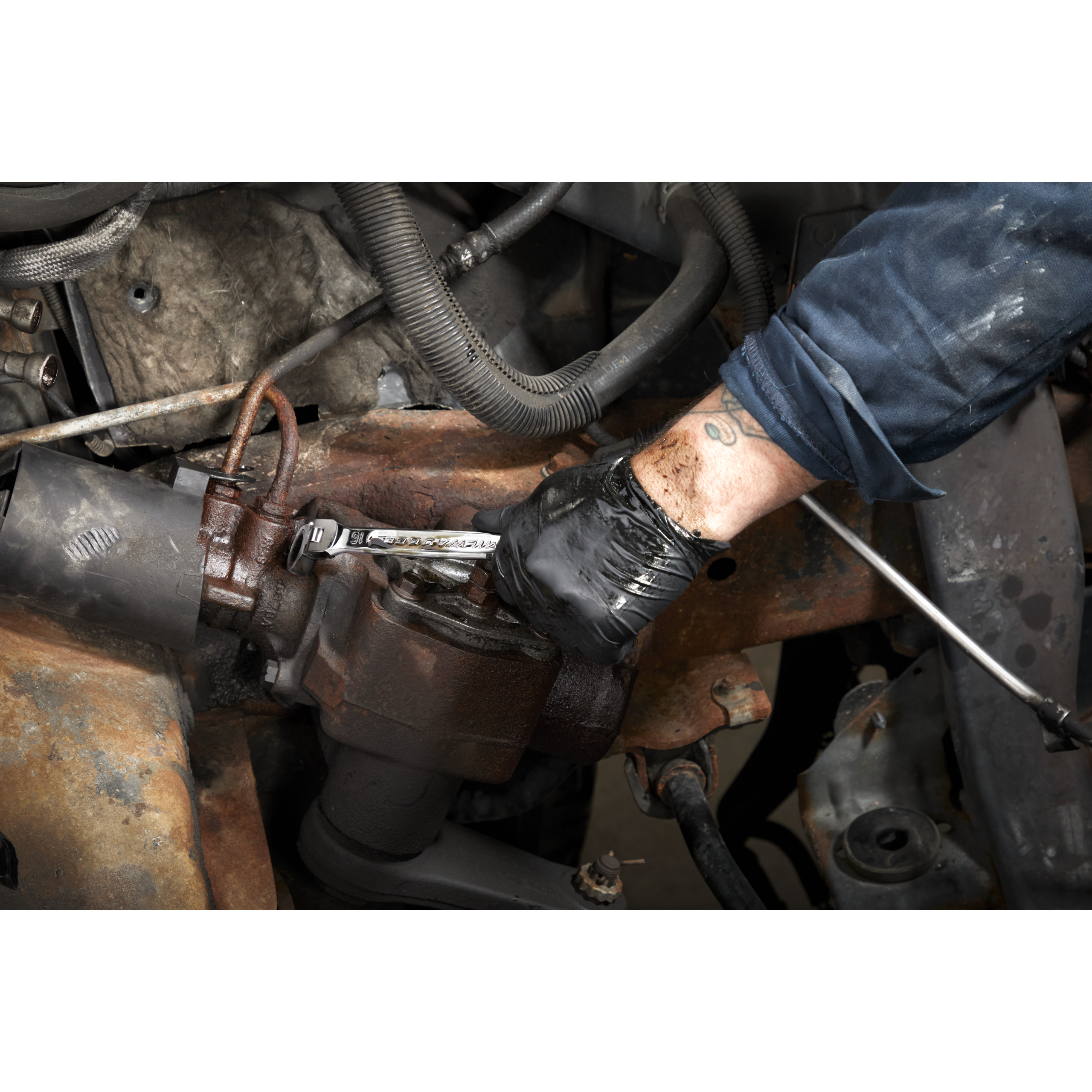 Milwaukee Gelenk-Ratschenschlüssel 15 mm MAX BITE Gelenk-Ratschen-Ringmaulschlüssel