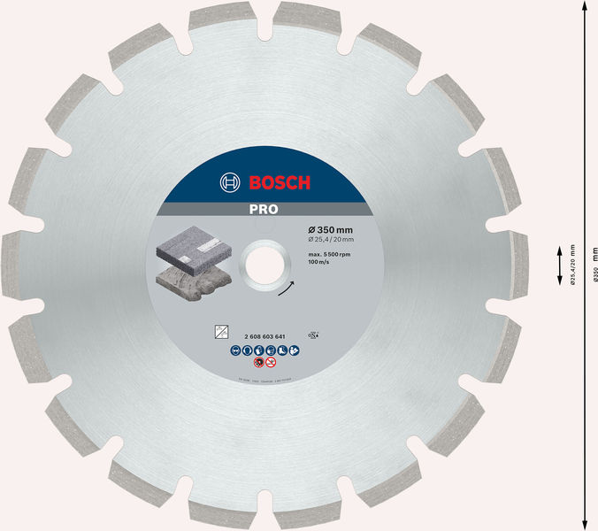 Bosch PRO Asphalt Diamanttrennscheibe