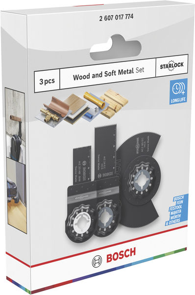 Produktbild Verpackung, Sägeblatt-Set, Holz- Metall-Set, Trennscheiben, Rotationswerkzeug-Zubehör, Bosch Zubehör