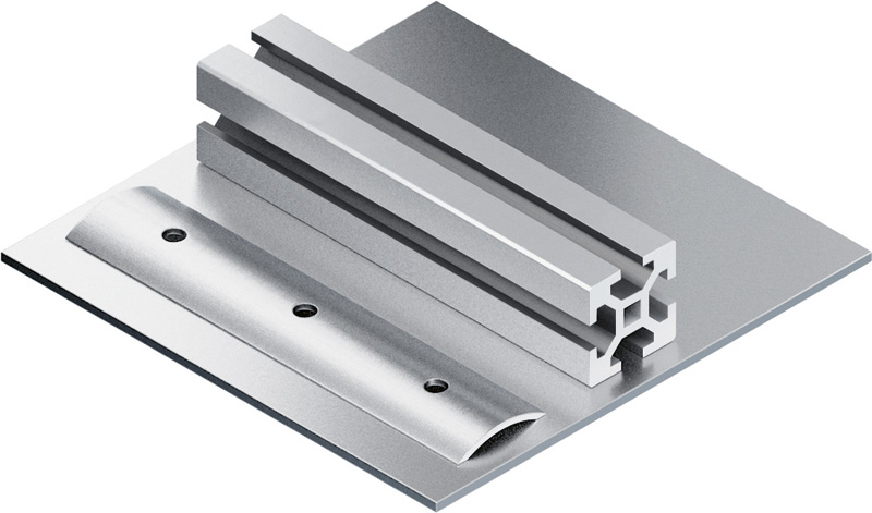 Material-Symbol,  Aluminiumprofil,  Extrusion,  Montageschiene,  modular,  Metallplatte