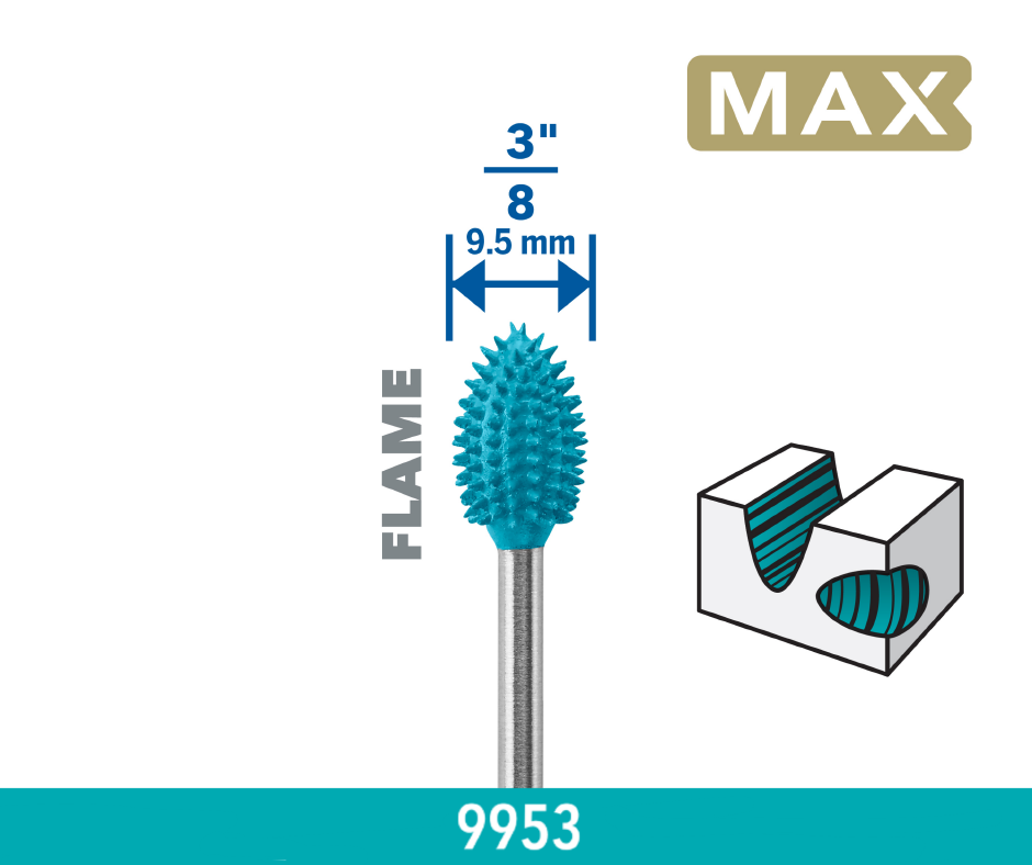 Produktbild, turbine Bohrerschnitt, blaues Zackenknopf, Wendebohrer, türkis Struktur, Schaft-Bit