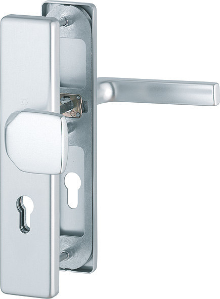 HOPPE Schutz-Wechselgarnitur Dallas mit Langschild 61G/2221/2210/1643, 8/72 mm, Aluminium