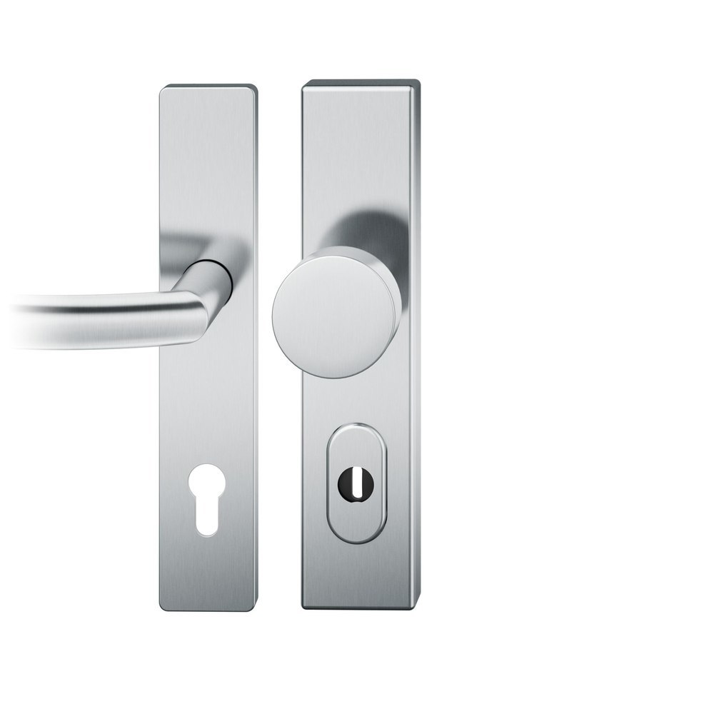 FSB Schutz-Wechselgarnitur mit Langschild 73 7376, eckig, VK 10 mm, 15 mm, Edelstahl