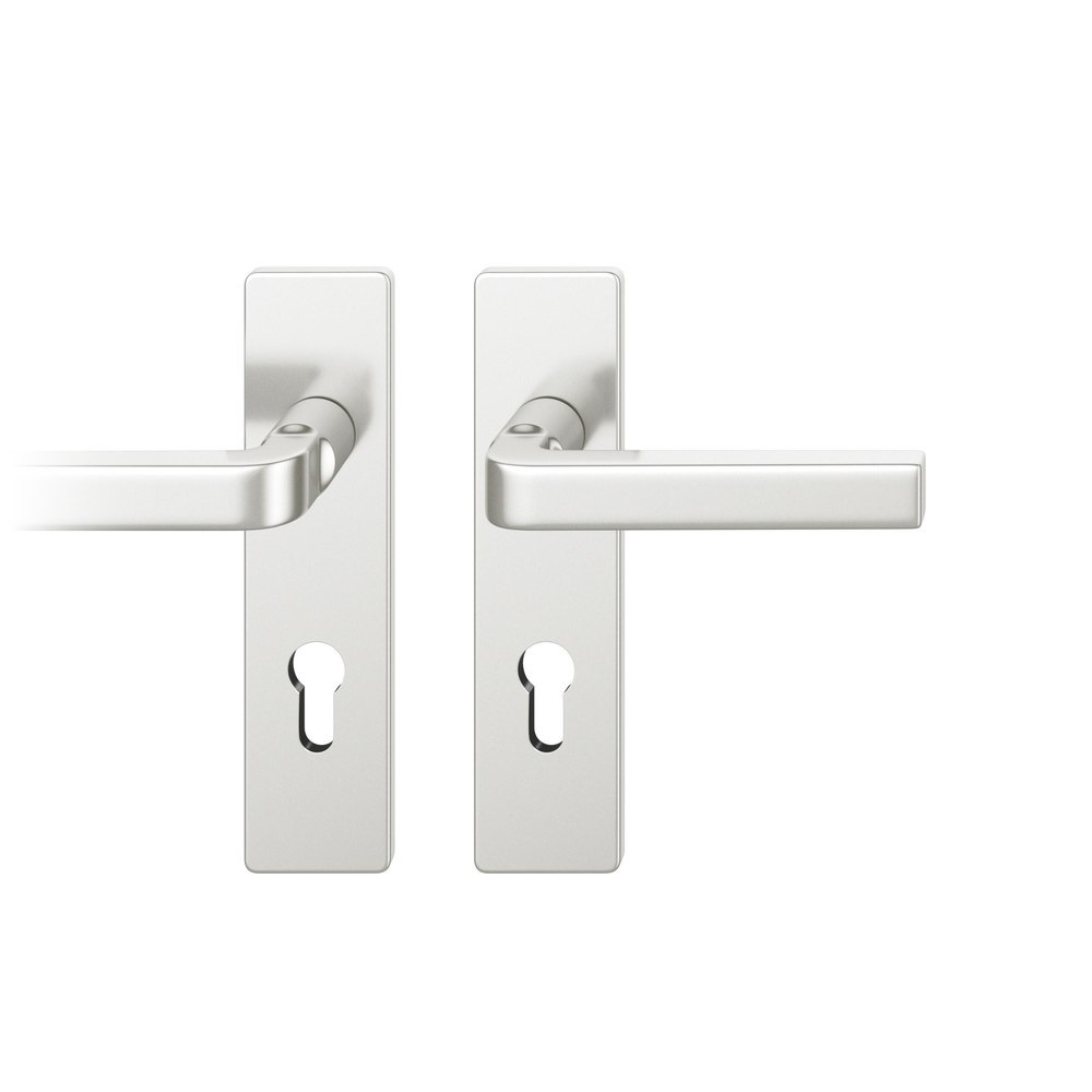 FSB FH Drückergarnitur mit Kurzschild 76 1004, AGL 3, Aluminium