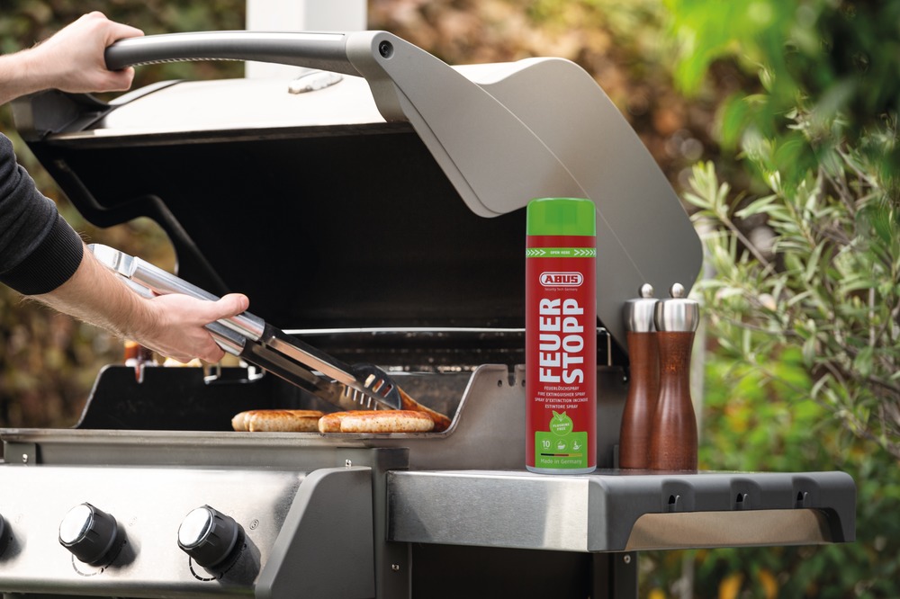 grill, barbecue, wurst, grillzange, feuerstopp-spray