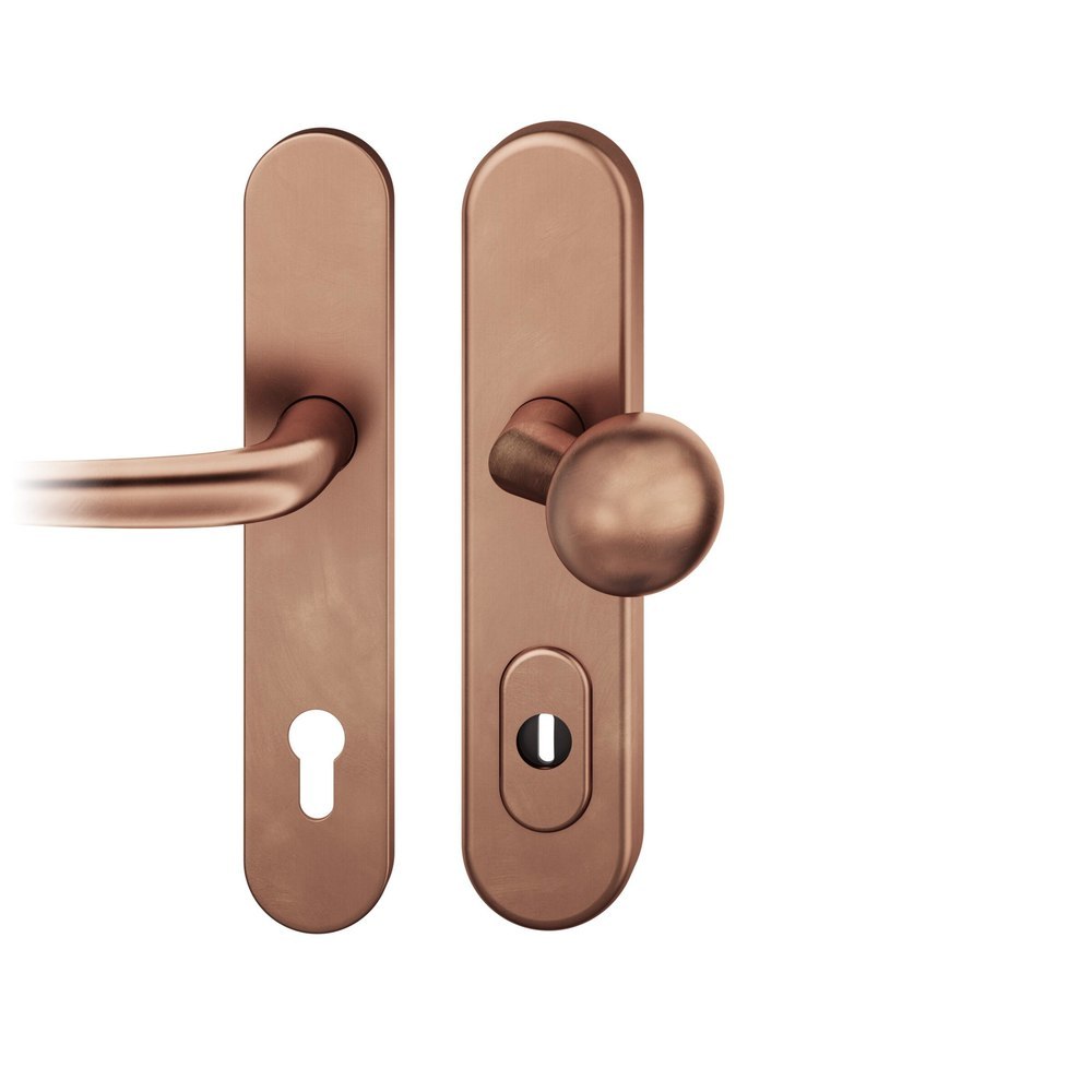 FSB Schutz-Wechselgarnitur mit Langschild 73 7378, oval, VK 10 mm, 15 mm, Bronze