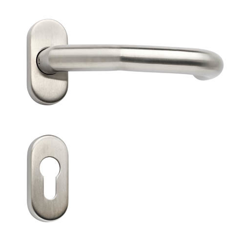 BKS FH-Drückergarnitur mit Rosetten RONDO B-72030, oval, EV1-Optik