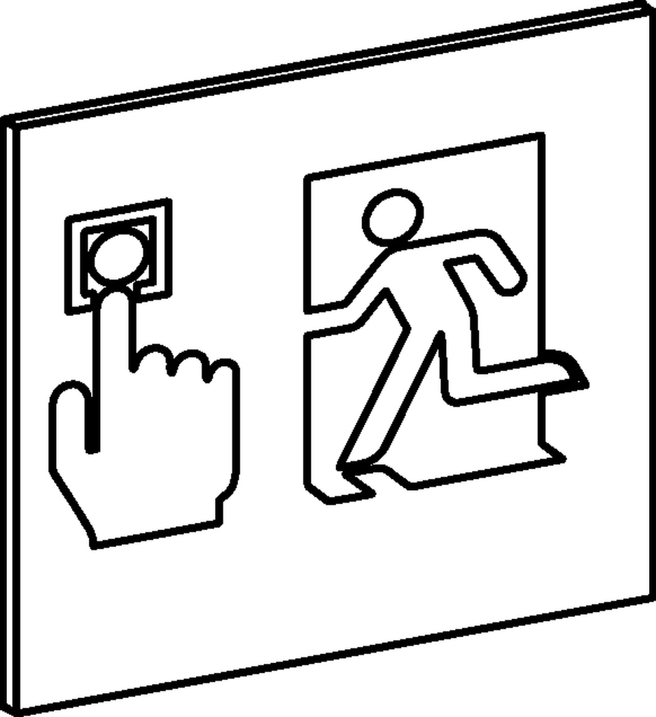 Strichzeichnung, Schild, Symbol