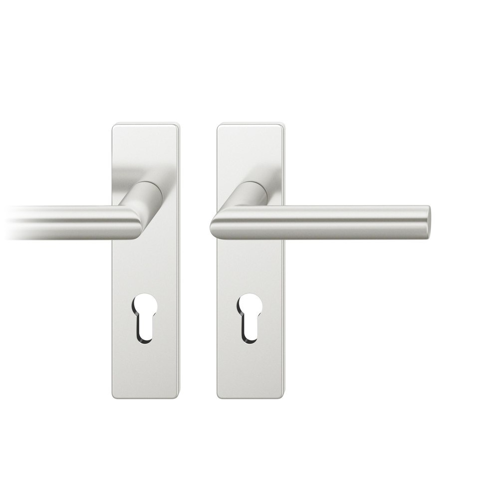 FSB FH Drückergarnitur mit Kurzschild 76 1076, AGL 3, Aluminium