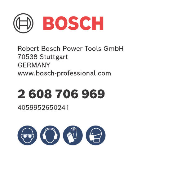 Digitale GPSR-Kennzeichnung, Bosch, Power Tools, Germany, Telefonnummer, Sicherheitszeichen
