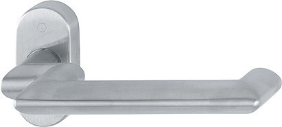 HOPPE FH Drücker-Halbgarnitur Karlstad ohne Schlüsselrosette FS-E1141GF2/55, Edelstahl