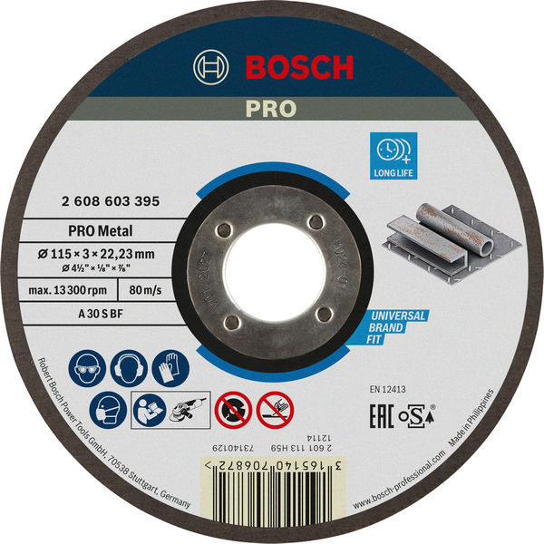 Bosch PRO Metal Trennscheibe, 115 x 3 x 22,23 mm