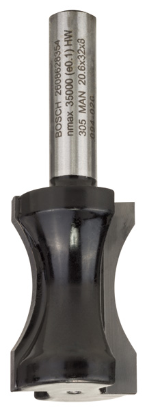 Bosch Flachstabfräser, 8 mm, R1 18,3 mm, D 20,6 mm, L 32 mm, G 63,5 mm