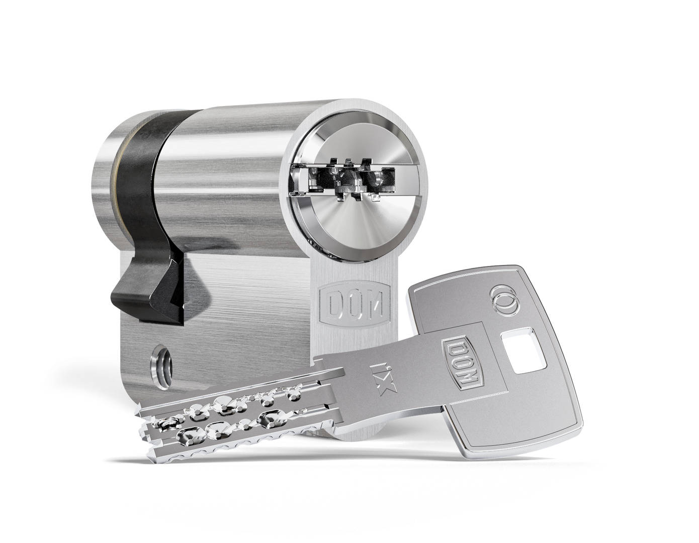 Zylinder-Schloss, Tubusverriegelung, Metallschloss, Schlüssellock, Türschloss