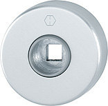 HOPPE Drückerrosettenpaar 42KV, rund, 9mm, TS 37-42