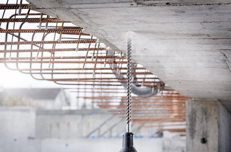 Detailbild, stahlseil, Bewehrung, Betonbau, Hohlbohrer, Baustelle