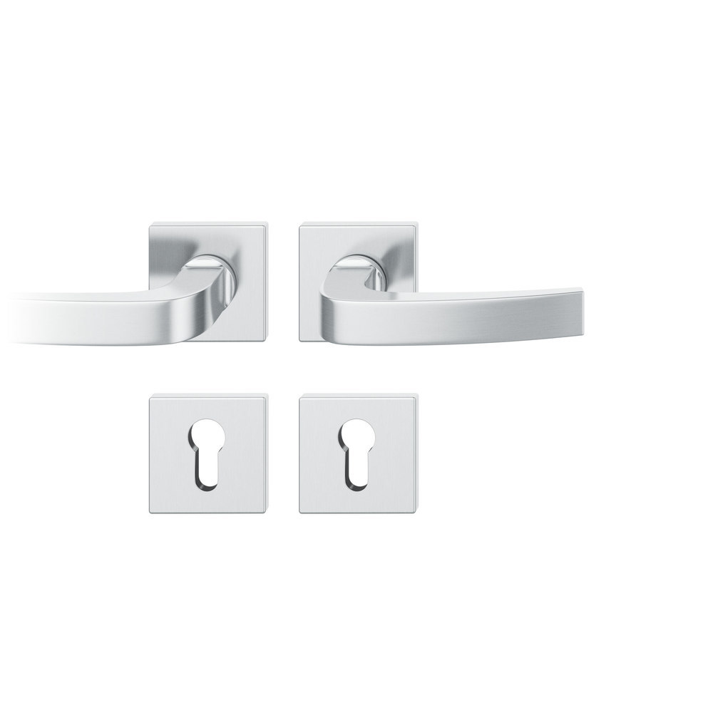 FSB Drückergarnitur mit Rosetten 12 1163, ASL, eckig, VK 8 mm, Edelstahl