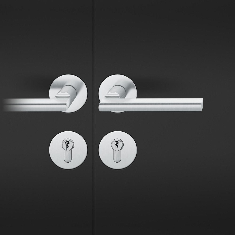 FSB FH Drückergarnitur mit Rosetten 76 1035, rund, flächenb., VK 9, AGL3, Edelstahl