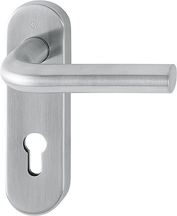 HOPPE FH Drückergarnitur Bonn mit Kurzschild FS-E150/353KH, Edelstahl