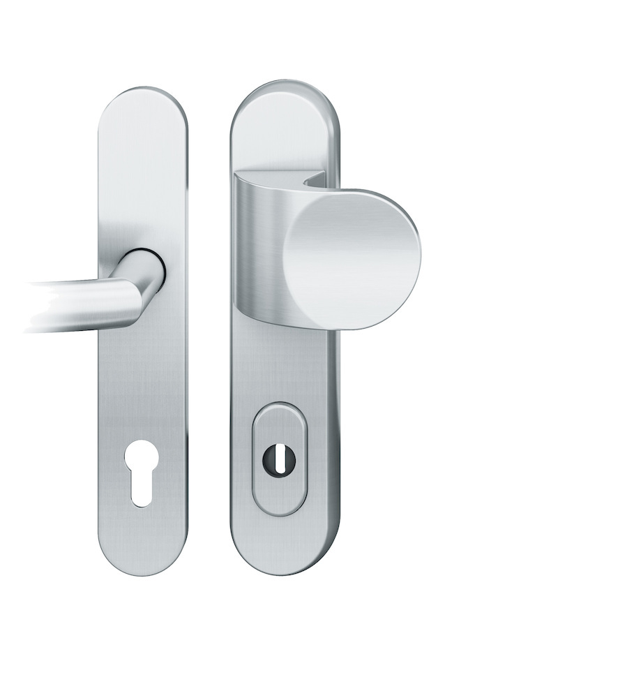 FSB Schutz-Wechselgarnitur mit Langschild 73 7386, oval, VK 8 mm, SK2, Edelstahl