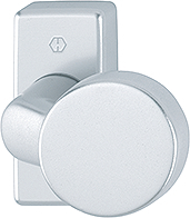 HOPPE Knopf auf Rosette 58G/44, festdrehbar, Aluminium