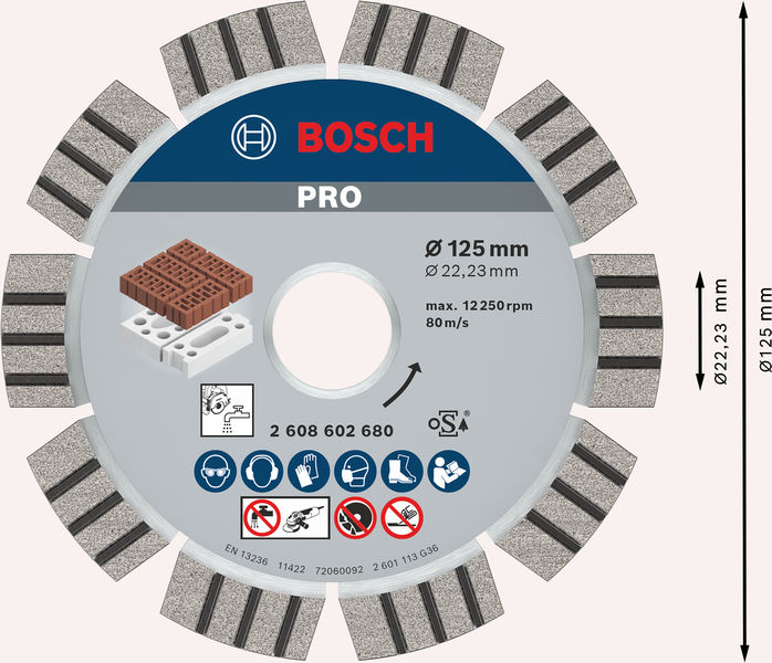 Bosch PRO Abrasive Diamanttrennscheibe, 125 x 22,23 mm