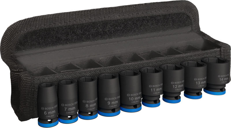 Bosch PRO Impact Socket Set, 1/4", Standard, 9?tlg.