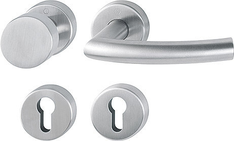 HOPPE Wechselgarnitur Trondheim mit Rosetten E58/42H/42HKVS/1430, Edelstahl