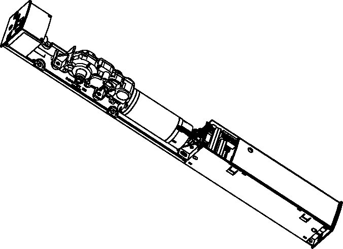 CNC-Maschine, mechanisches Bauteil, Linearantrieb, industrielles Teil, ausgelegte Baugruppe