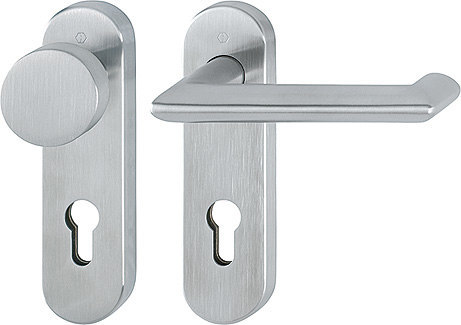 HOPPE FH Wechselgarnitur Karlstad mit Kurzschild FS-E58/353KH/1141, Edelstahl