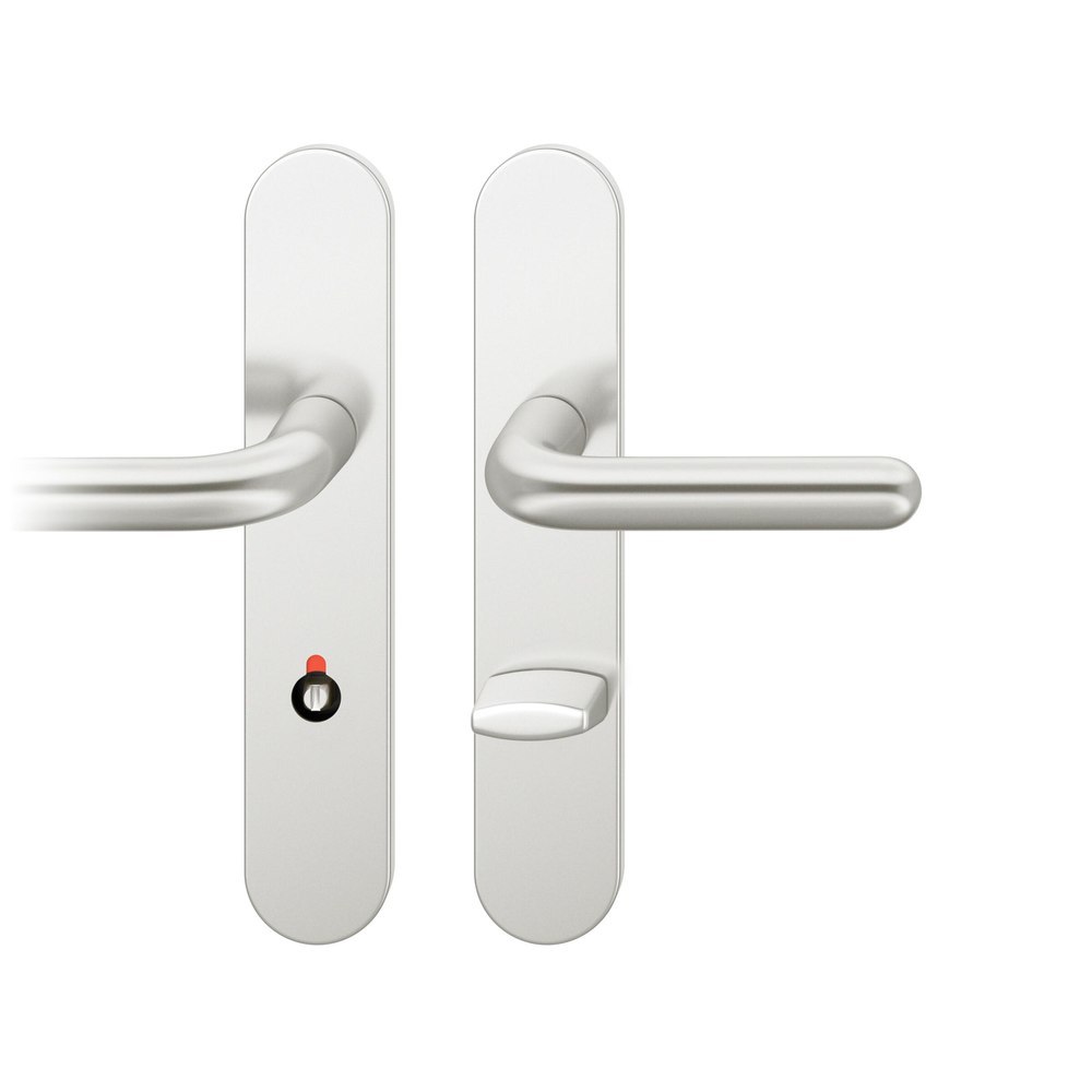 FSB Drückergarnitur mit Langschild 72 1147, oval, AGL3, Aluminium