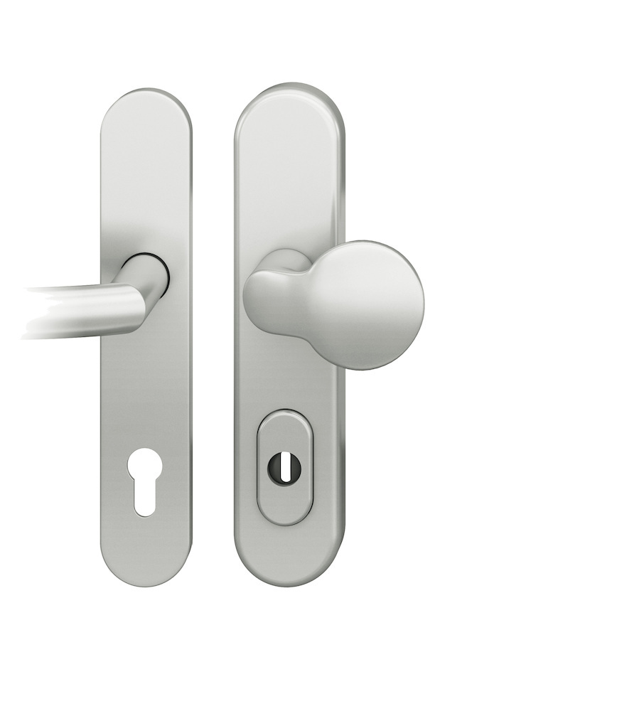 FSB Schutz-Wechselgarnitur mit Langschild 73 7384, oval, VK 8 mm, SK4, Aluminium