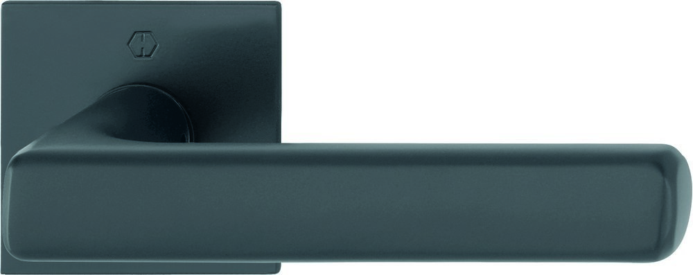 Türgriff, Hebel, quadratische Rückplatte, dunkelblau, Metallfinish
