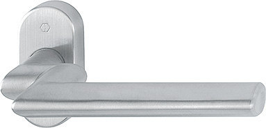 HOPPE FH Drücker-Halbgarnitur Stockholm ohne Schlüsselrosette FS-E1140GF2/55, Edelstahl