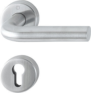 HOPPE FH Drückergarnitur Bonn mit Rosetten FS-E150/42H/42HS, Edelstahl