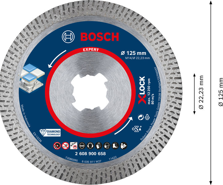 Bosch EXPERT HardCeramic Diamanttrennscheiben, 85 x 22.23 x 1,6 x 7&nbsp;mm
