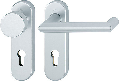 HOPPE FH Wechselgarnitur Rotterdam mit Kurzschild FS-58/353KH/1401, Aluminium